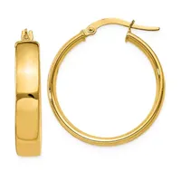 14K Gold 21mm Hoop Earrings