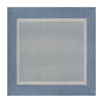 Couristan Stria Texture Bordered Indoor Outdoor Square Area Rug