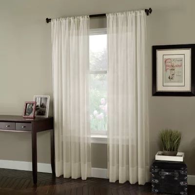 CHF Soho Voile Rod Pocket Sheer Single Curtain Panels