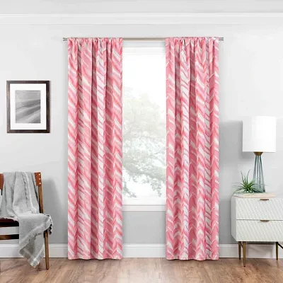 Eclipse Haley Rod Pocket Light-Filtering Single Curtain Panel