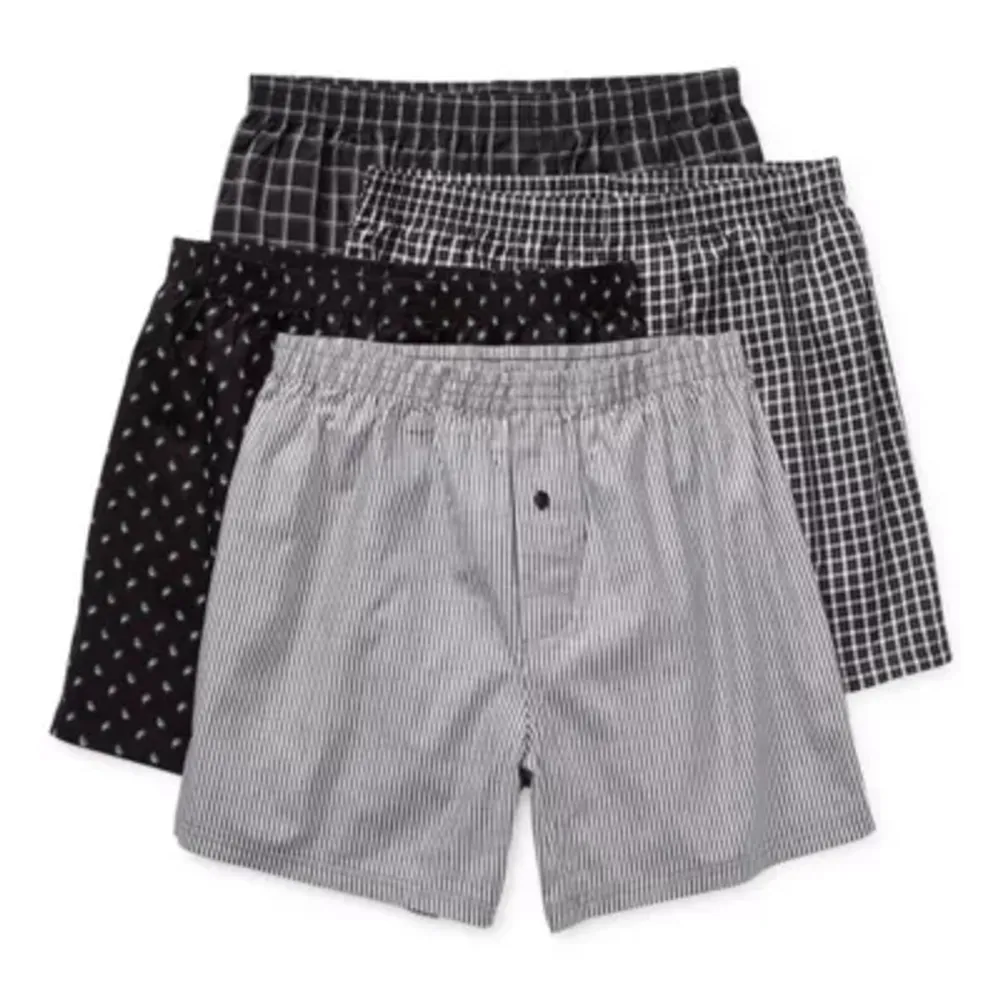Stafford Woven Mens 4 Pack Boxers