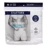 Stafford Woven Mens 4 Pack Boxers