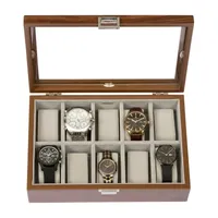 Mele and Co Jayson Mahogany-Finish Watch Box