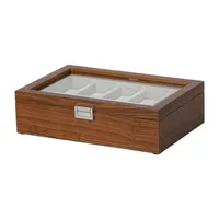 Mele and Co Jayson Mahogany-Finish Watch Box