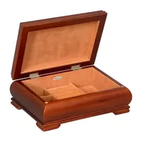 Mele and Co Carmen Walnut-Finish Jewelry Box