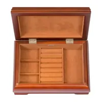 Mele and Co Carmen Walnut-Finish Jewelry Box