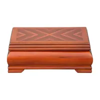 Mele and Co Carmen Walnut-Finish Jewelry Box