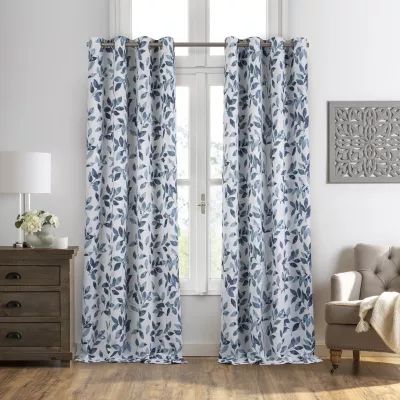Elrene Home Fashions Avalon Grommet Top Energy Saving Blackout Single Curtain Panel