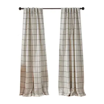 Elrene Home Fashions Brighton Rod Pocket Back Tab Energy Saving Blackout Single Curtain Panels