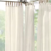 Elrene Home Fashions Darien Sheer Tab Top Single Outdoor Curtain Panel