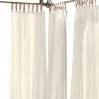 Elrene Home Fashions Darien Sheer Tab Top Single Outdoor Curtain Panel