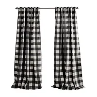 Elrene Home Fashions Grainger Energy Saving Blackout Rod Pocket Back Tab Single Curtain Panel