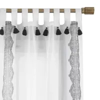 Elrene Home Fashions Shilo Sheer Tab Top Single Curtain Panel