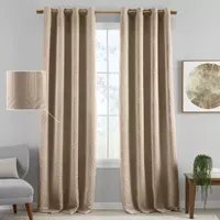 Elrene Home Fashions Huxley Grommet Top Energy Saving Blackout Single Curtain Panels