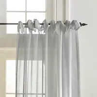 Elrene Home Fashions Vienna Sheer Tie Top Single Curtain Panel