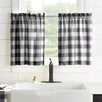 Elrene Home Fashions Farmhouse Living Buffalo Check 2-pc. Rod Pocket Window Tier