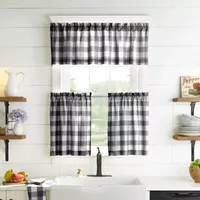 Elrene Home Fashions Farmhouse Living Buffalo Check 2-pc. Rod Pocket Window Tier