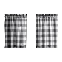 Elrene Home Fashions Farmhouse Living Buffalo Check 2-pc. Rod Pocket Window Tier