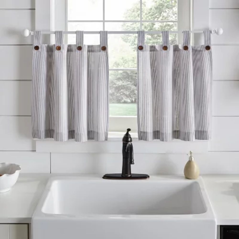 Elrene Home Fashions Tucker Stripe 2-pc. Tab Top Window Tier