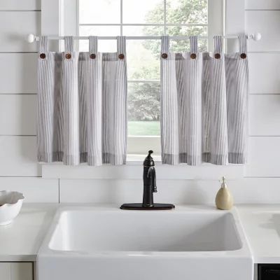 Elrene Home Fashions Tucker Stripe 2-pc. Tab Top Window Tier