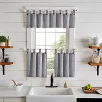 Elrene Home Fashions Tucker Stripe Tab Top Valances