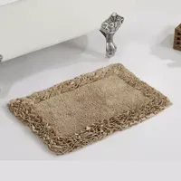 Better Trends Shaggy Border Mat Bath Rug