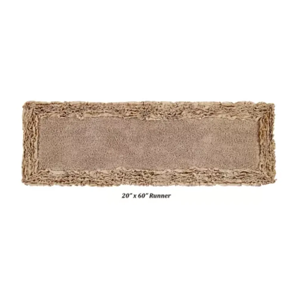 Better Trends Shaggy Border Mat Bathroom Rug Runner