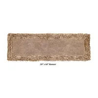 Better Trends Shaggy Border Mat Bathroom Rug Runner