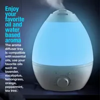 Bell + Howell Ultrasonic Color Changing Humidifier and Aroma Diffuser