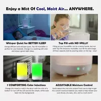 Bell + Howell Top Fill Humidifier, Aroma Diffuser & Mood Light