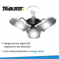 Bell + Howell Triburst Multi-Directional High Intensity Lighting for Indoor and Outdoor, Shop, Ceiling, and Garage Lighting