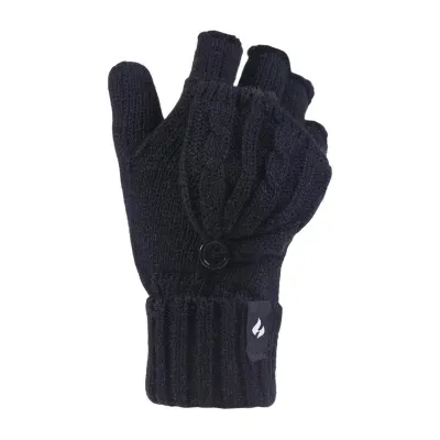 Heat Holders  Womens Melinda Cable Converter Cold Weather Gloves