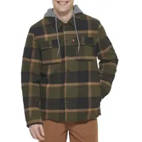 Levi's® Flannel Mens Hooded Midweight Shirt Jacket
