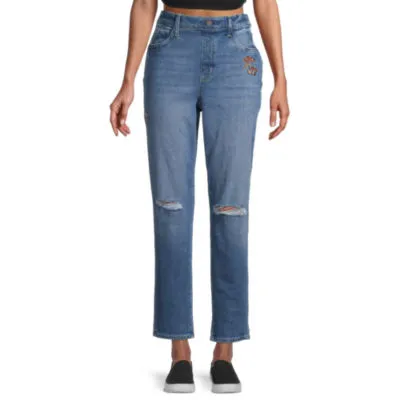 Arizona Juniors Womens High Rise Mom Jean