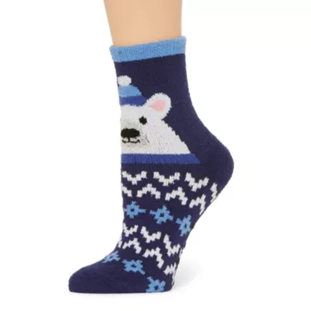 Mixit Cozy Holiday 1 Pair Crew Socks Womens