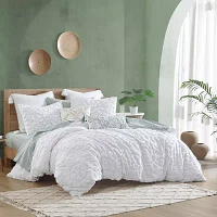 Peri Home Chenille Laurel 3-pc. Embroidered Duvet Cover Set