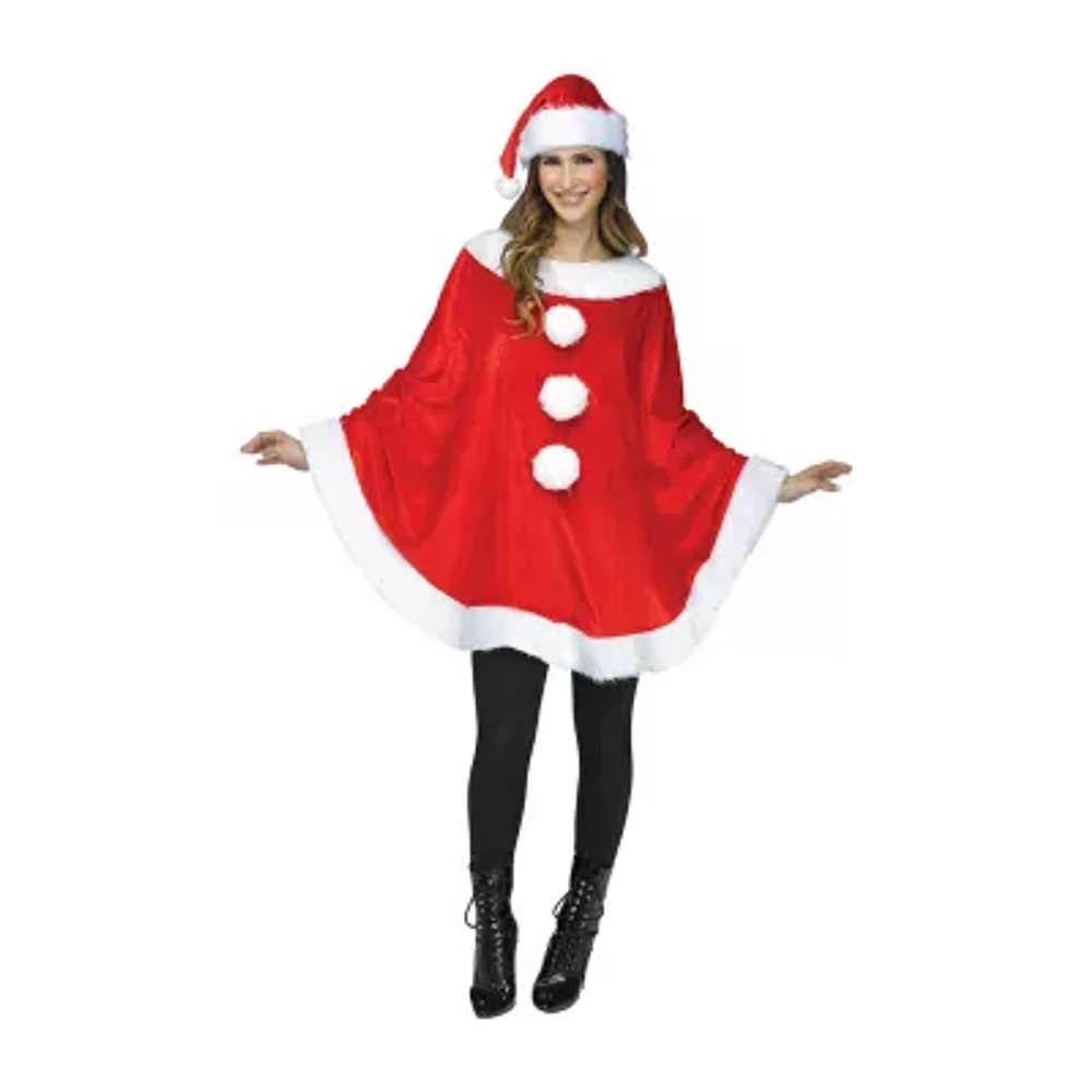 Womens Santa Poncho Costume