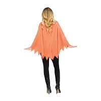 Womens Pumpkin Poncho Costume