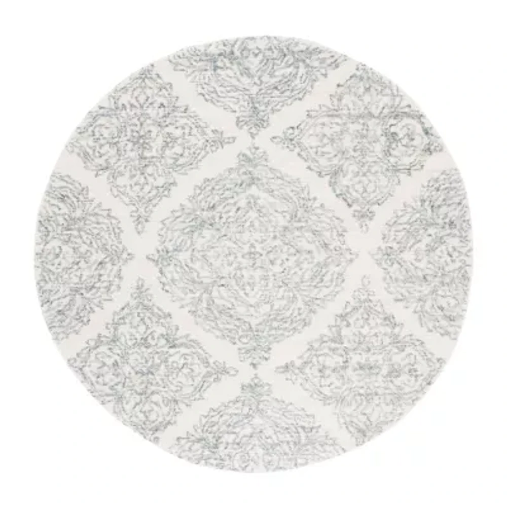 Martha Stewart Abel Floral Hand Tufted 6' X 6' Indoor Round Area Rug