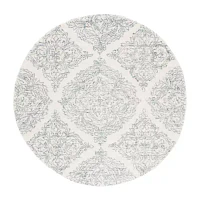 Martha Stewart Abel Floral Hand Tufted 6' X 6' Indoor Round Area Rug