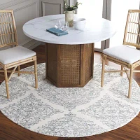 Martha Stewart Abel Floral Hand Tufted 6' X 6' Indoor Round Area Rug