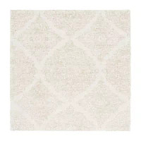 Martha Stewart Abel Floral Hand Tufted Washable 6' X 6' Indoor Square Area Rug