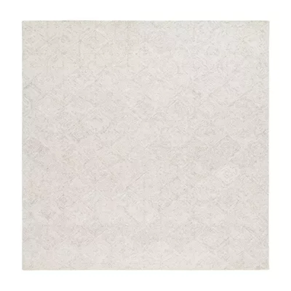 Martha Stewart Camden Geometric Hand Tufted Washable 6' X 6' Indoor Square Area Rug