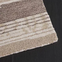 Martha Stewart Lizzie Stripe Hand Tufted Washable 6' X 6' Indoor Square Area Rug