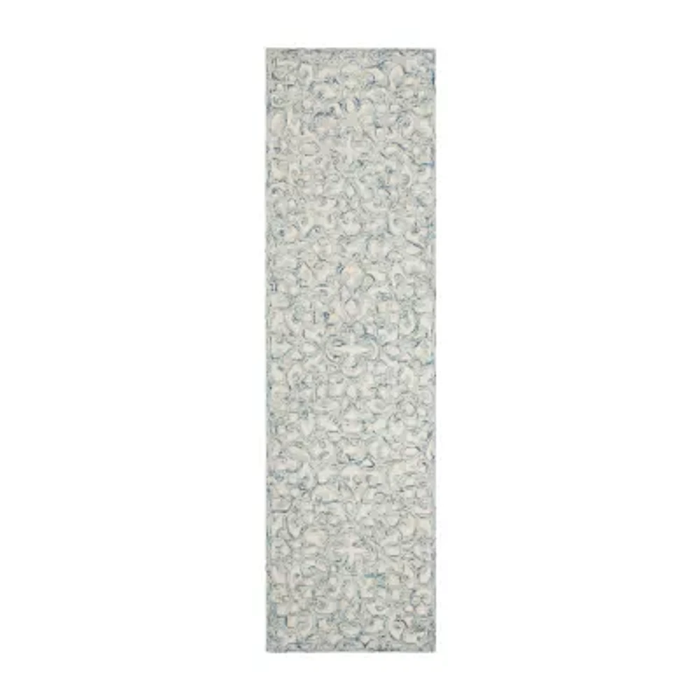 Martha Stewart Jada Floral Hand Tufted 27" X 96" Indoor Rectangular Runner