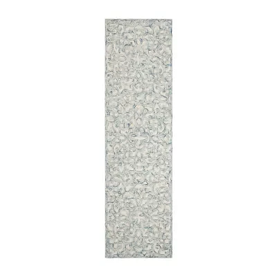 Martha Stewart Jada Floral Hand Tufted 27" X 96" Indoor Rectangular Runner