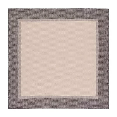 Martha Stewart Zia Bordered 6'7" X 6'7" Outdoor Square Area Rug