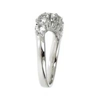 LIMITED QUANTITIES  Genuine White Zircon Sterling Silver Wave Ring