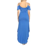 White Mark Womens Short Sleeve Maxi Dress Maternity