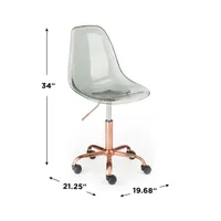 Urban Shop Acrylic Rolling Chair